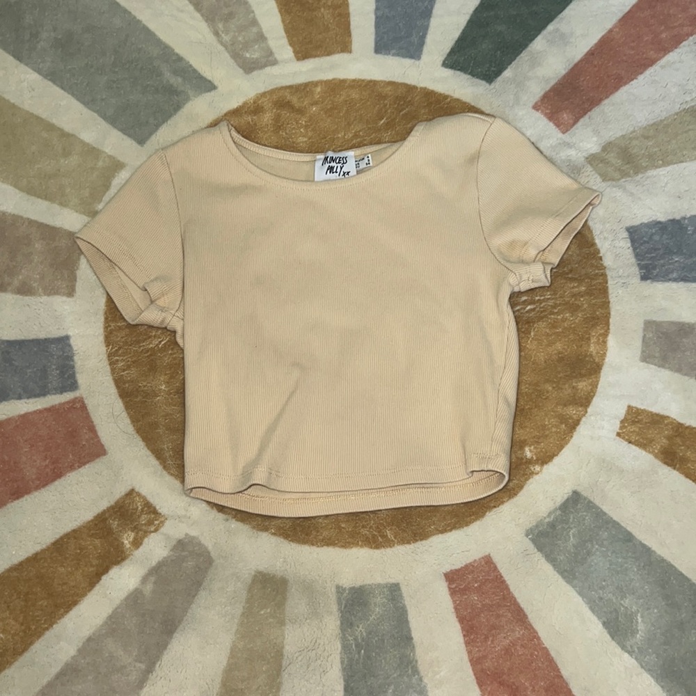 Princess polly light yellow baby tee